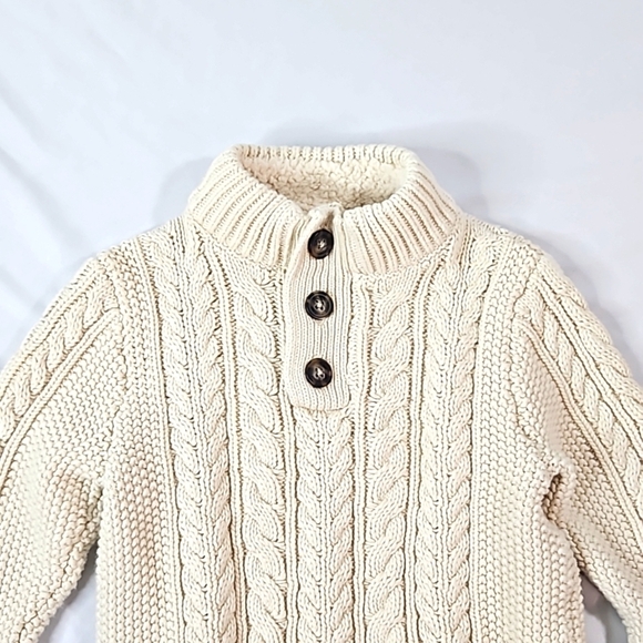 Baby Gap Cream Cable Knit Sweater Sz 2yrs Toddler Unisex - Picture 4 of 6